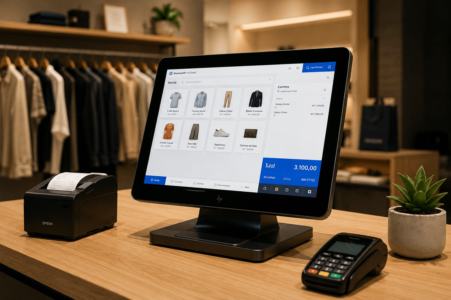 POS Siversa para lojas — venda, stock e caixa